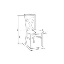 Set 2 sedie sala da pranzo imbottite in tessuto stile shabby bianco beige Janet