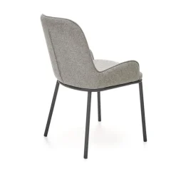 Set 2 sedie sala da pranzo imbottite moderne con braccioli in tessuto grigio Piumetta