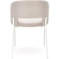 Set 2 sedie sala da pranzo imbottite in tessuto beige Turbo