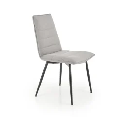 Set 4 sedie sala da pranzo imbottite in tessuto grigio Quiche