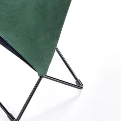Set 2 sedie sala da pranzo imbottite in velluto verde scuro nero Malabo