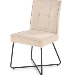 Set 4 sedie sala da pranzo imbottite in tessuto beige Anemone