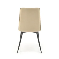 Set 4 sedie sala da pranzo imbottite in tessuto beige Quiche