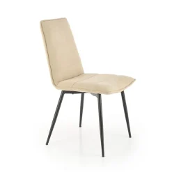 Set 4 sedie sala da pranzo imbottite in tessuto beige Quiche