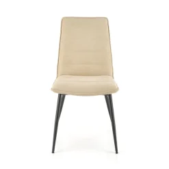 Set 4 sedie sala da pranzo imbottite in tessuto beige Quiche