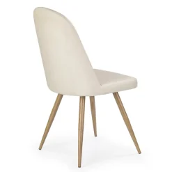 Set 4 sedie sala da pranzo in ecopelle beige rovere miele Romea