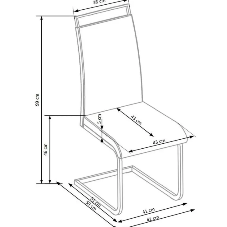 Set 2 sedie sala da pranzo in ecopelle e acciaio cromato bianco Adelaide Gihome®