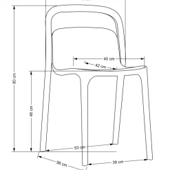 Set 4 sedie sala da pranzo in polipropilene impilabili verde menta Carol
