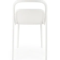 Set 4 sedie sala da pranzo in polipropilene impilabili bianco Carol