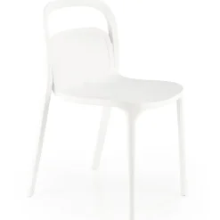 Set 4 sedie sala da pranzo in polipropilene impilabili bianco Carol