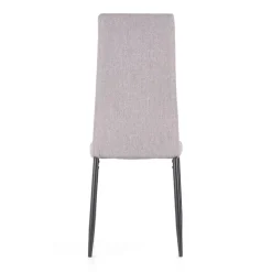 Set 4 sedie sala da pranzo in tessuto e metallo moderne grigio Ylenia