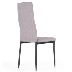 Set 4 sedie sala da pranzo in tessuto e metallo moderne grigio Ylenia