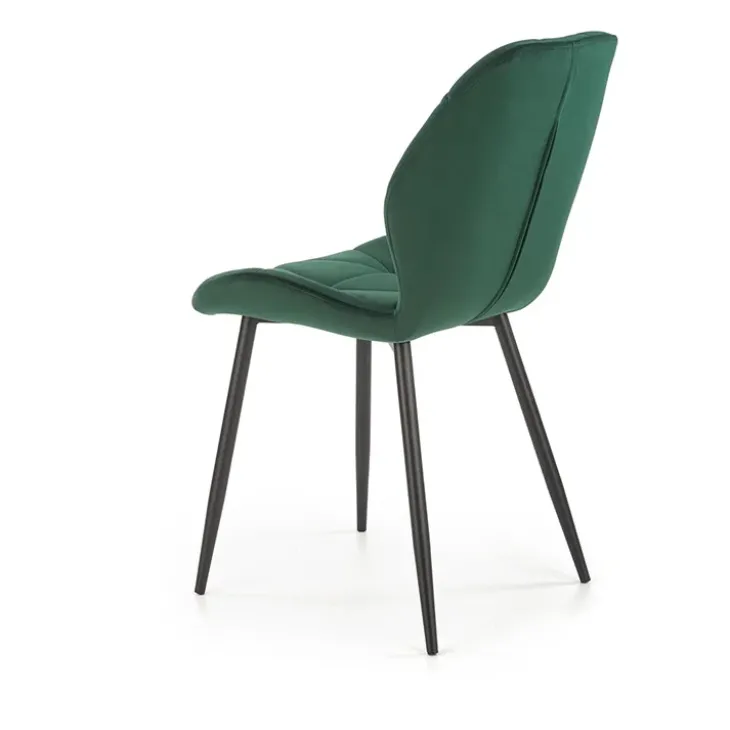 Set 4 sedie sala da pranzo in tessuto moderne verde scuro Cotton