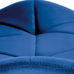 Set 4 sedie sala da pranzo in tessuto moderne blu Cotton