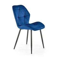 Set 4 sedie sala da pranzo in tessuto moderne blu Cotton