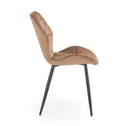 Set 4 sedie sala da pranzo in tessuto moderne beige Cotton