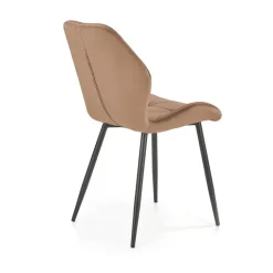 Set 4 sedie sala da pranzo in tessuto moderne beige Cotton