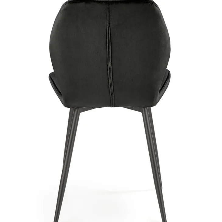 Set 4 sedie sala da pranzo in tessuto moderne nero Cotton