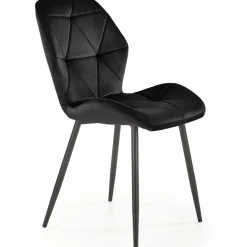 Set 4 sedie sala da pranzo in tessuto moderne nero Cotton