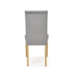 Set 2 sedie sala da pranzo in tessuto velluto trapuntato grigio Doha