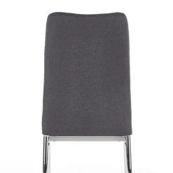Set 4 sedie sala da pranzo in tessuto e gambe metallo grigio scuro Amanda