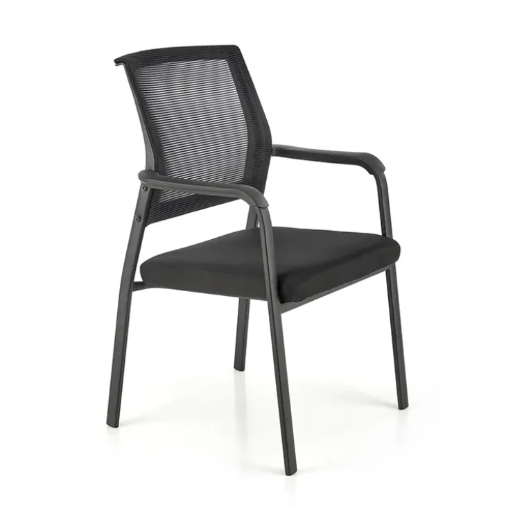 Set 4 sedie sala da pranzo in tessuto nero Precious