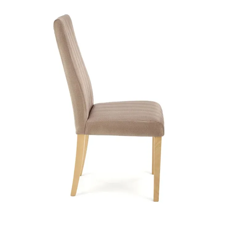 Set 2 sedie sala da pranzo in tessuto velluto trapuntato beige Doha