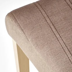 Set 2 sedie sala da pranzo in tessuto velluto trapuntato beige Doha