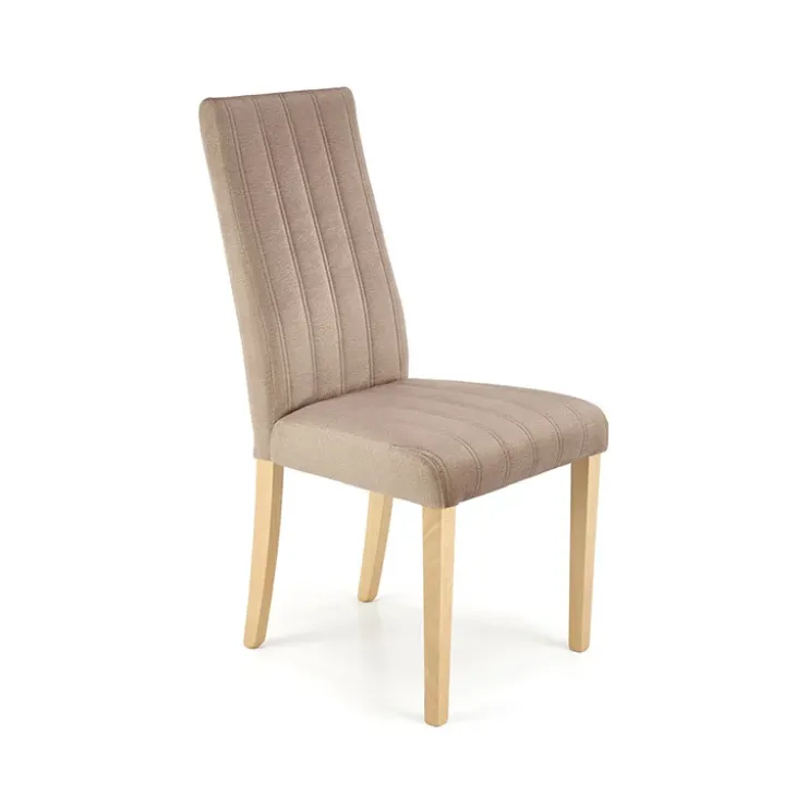 Set 2 sedie sala da pranzo in tessuto velluto trapuntato beige Doha