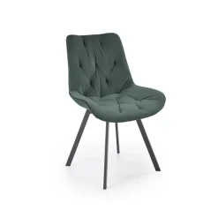 Set 2 sedie sala da pranzo in velluto con funzione girevole verde scuro Sango