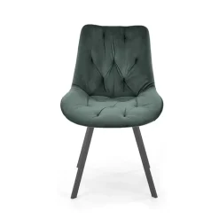 Set 2 sedie sala da pranzo in velluto con funzione girevole verde scuro Sango