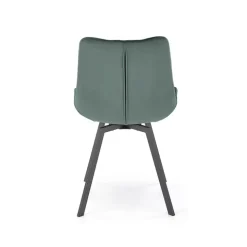 Set 2 sedie sala da pranzo in velluto con funzione girevole verde scuro Sango