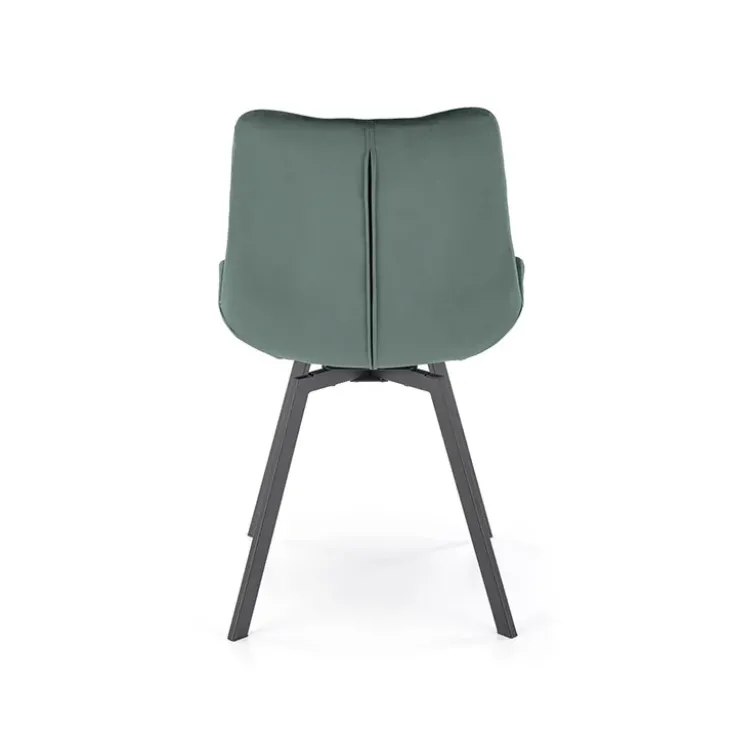 Set 2 sedie sala da pranzo in velluto con funzione girevole verde scuro Sango