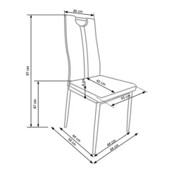 Set 4 sedie sala da pranzo moderne in ecopelle grigio con gambe in acciaio Ginevra Gihome®