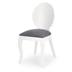 Set 2 sedie sala da pranzo moderne in tessuto grigio bianco Jonni