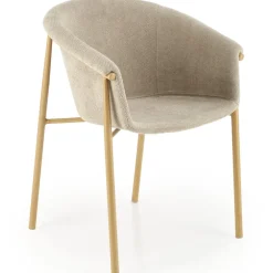 Set 2 sedie sala da pranzo moderne in tessuto beige Mulan