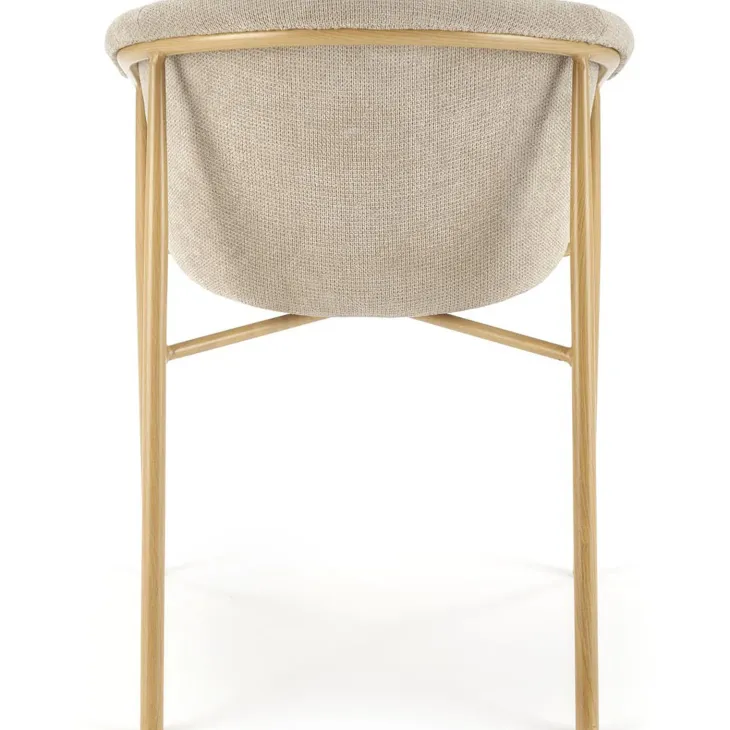 Set 2 sedie sala da pranzo moderne in tessuto beige Mulan