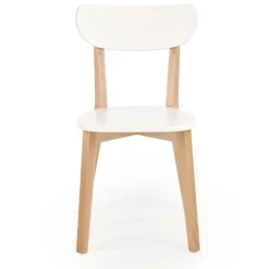 Set 2 sedie soggiorno design moderno bianco rovere Scandy