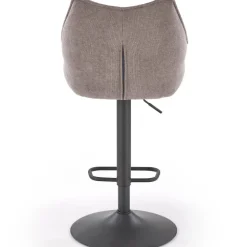 Set 2 sgabelli alti da bar regolabili in tessuto grigio Espresso