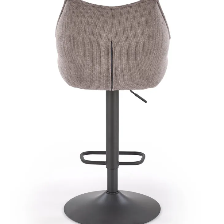 Set 2 sgabelli alti da bar regolabili in tessuto grigio Espresso