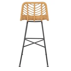 Set 4 sgabelli h100 cm da bar in rattan beige Fresh