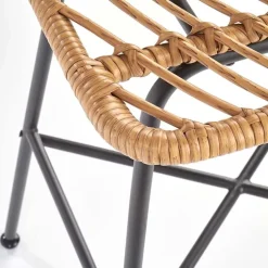 Set 4 sgabelli h100 cm da bar in rattan beige Fresh