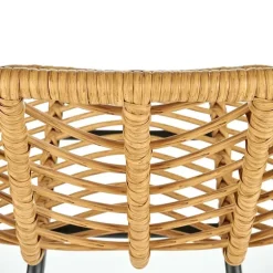 Set 4 sgabelli h100 cm da bar in rattan beige Fresh