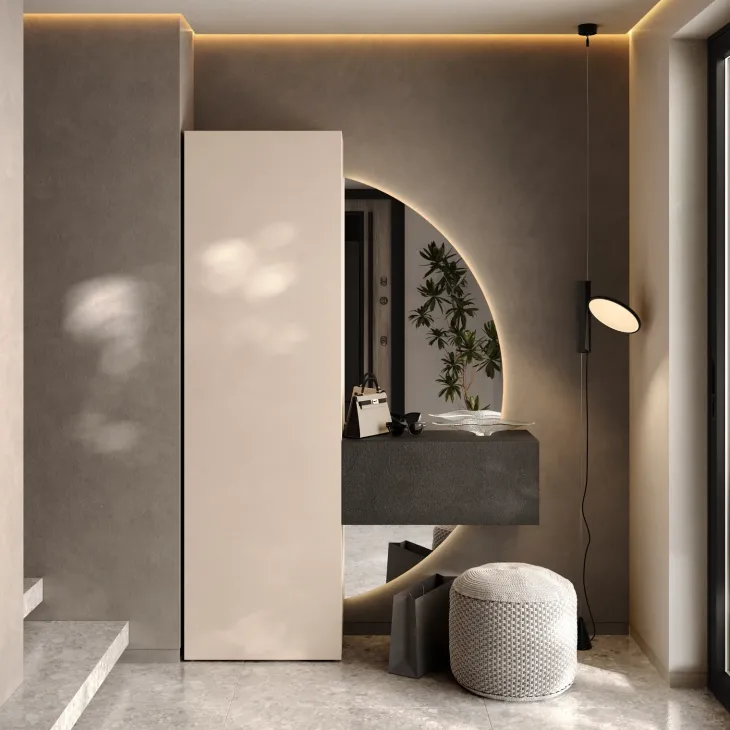 Set specchi da parete retroilluminati 60x156h cm Ponny