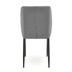 Set tavolo 110/170cm + 4 sedie imbottite grigio nero Albani