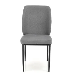 Set tavolo 110/170cm + 4 sedie imbottite grigio nero Albani