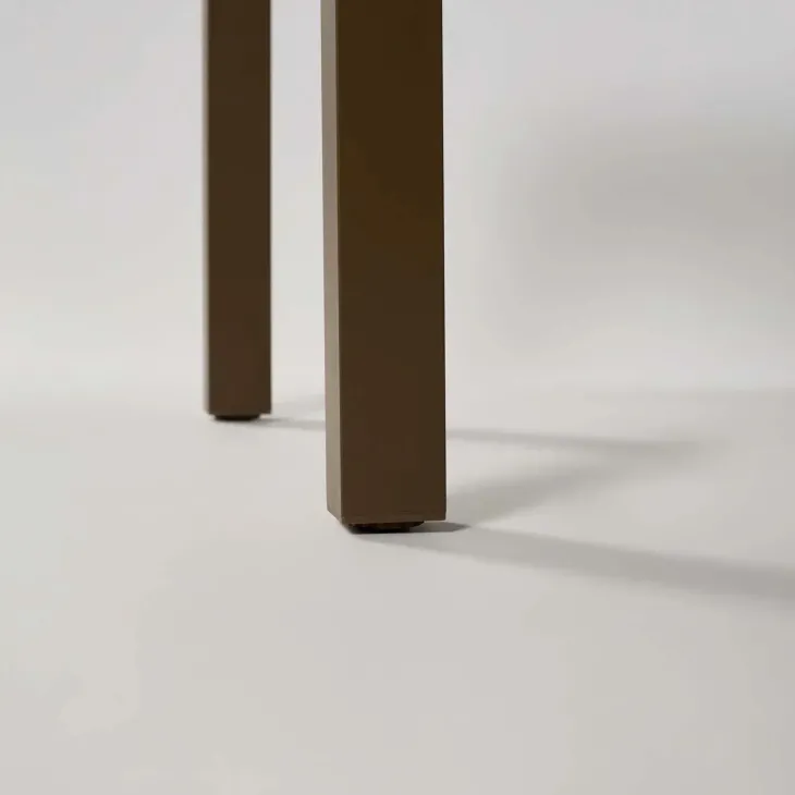 Set tavolo da giardino allungabile 200/300cm tortora + 6 sedie con braccioli tondi tortora Brezza