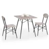 Set tavolo 70x70cm + 2 sedie acciaio rovere Pub