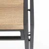 Set tavolo 140x80cm + 6 sedie moderno acciaio rovere Zamora