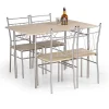Set tavolo 110x75cm + 4 sedie rovere sonoma Kronos